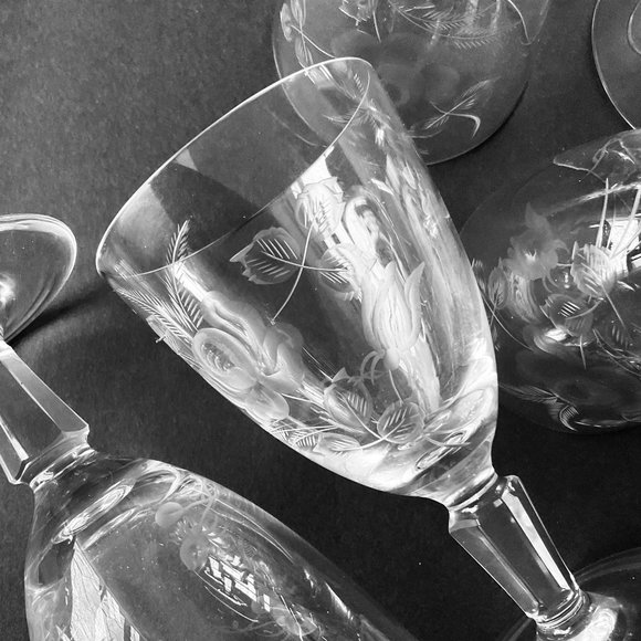 VINTAGE ROSENTHAL Cordial Glasses Set of 5 EUC - Picture 2 of 9